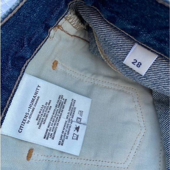 New Citizens of Humanity Premium Vintage Blue Cut Off Denim Jean Mini Skirt 28 - Picture 11 of 12